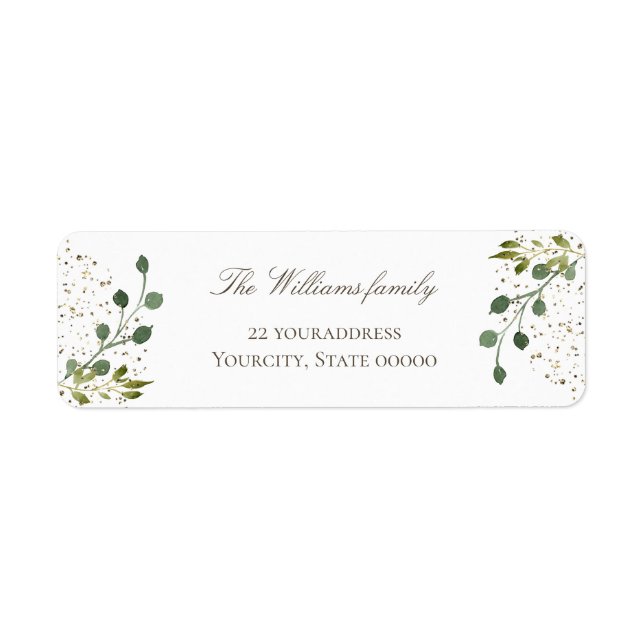 greenery return address label (Front)