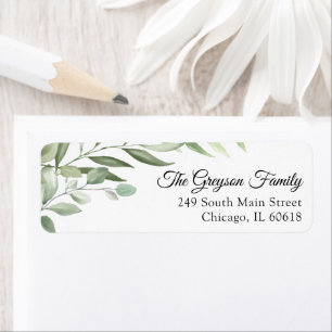 Greenery Return Address Label