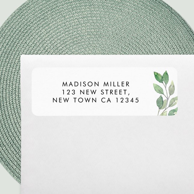 Greenery Return Address Label (Creator Uploaded)
