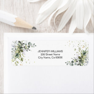 Greenery Return Address Label