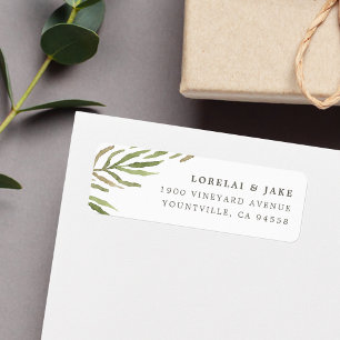 Greenery Return Address Return Address Label