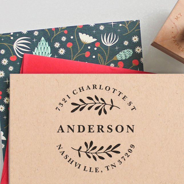 Greenery Return Address Stamp (Creator Uploaded)