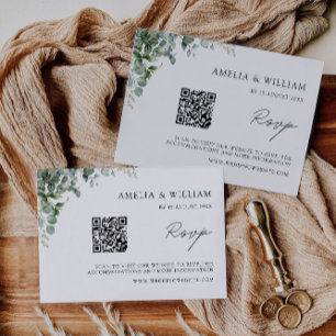 Greenery RSVP Card Wedding Template