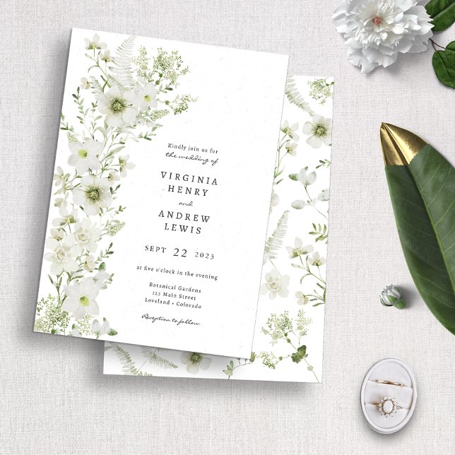 Greenery Rustic Boho Wedding Invitation (Creator Uploaded)
