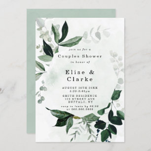 Greenery Rustic Eucalyptus Couples Shower Invites