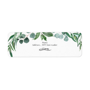 Greenery, Rustic Eucalyptus Return Address Label
