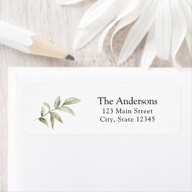 Greenery Simple Return Address Label (Insitu)