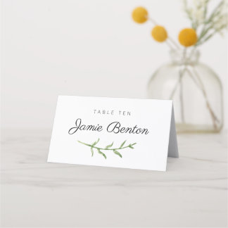 Greenery Sprig Wedding/Event Place Card