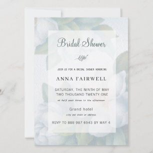 Greenery Succulent Leaf Mint Watercolor Botanical  Invitation