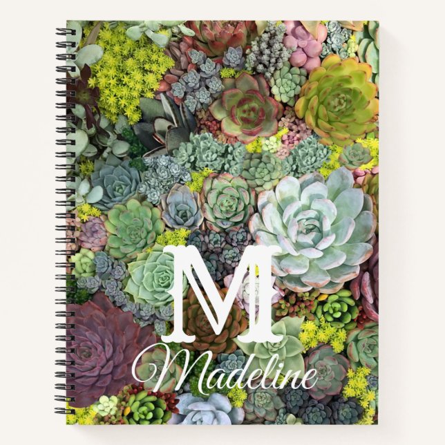 Greenery Succulents Notebook (Front)