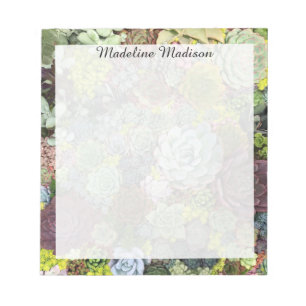 Greenery Succulents Notepad