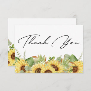 Greenery Sunflower Thank You Baby Shower