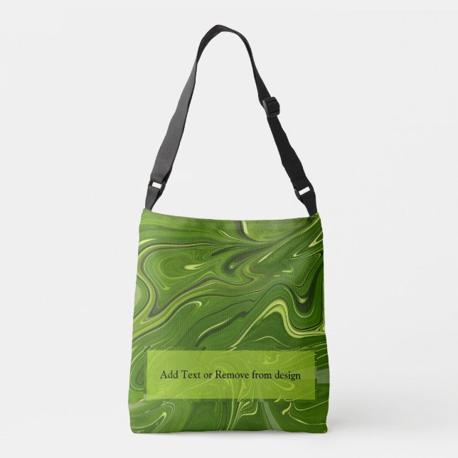 Greenery Swirls Crossbody Bag (Back)