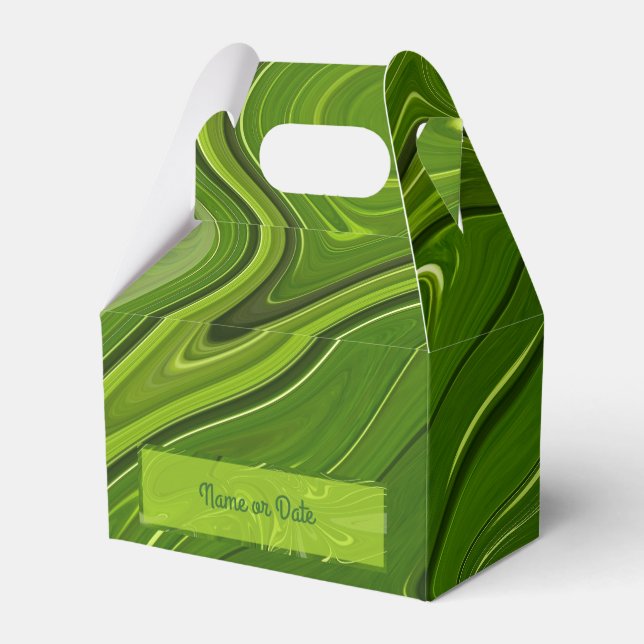 Greenery Swirls Favour Box (Back Side)