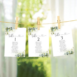 Greenery Table Seating Chart