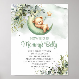 Greenery teddy bear How big is Mummy's belly game Poster