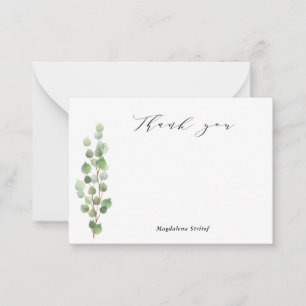 Greenery Thank you Note Cards