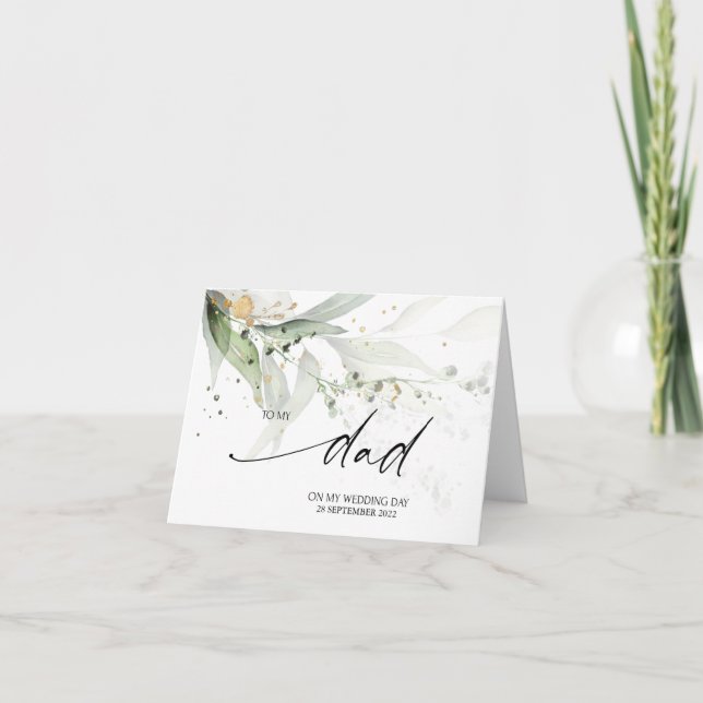 Greenery To My Dad on My Wedding Day from Bride Card (Front)