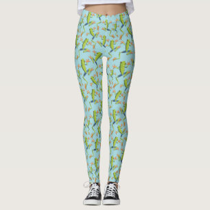 Greenery Tree-Frog Pattern Design Leggings