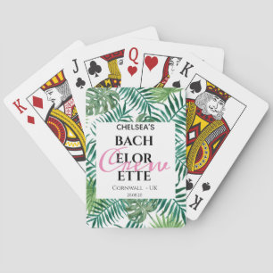 Greenery Tropical Floral Bachelorette Party  Playing Cards