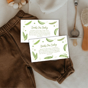 Greenery Veggie Sweet Pea Books For Baby Shower Enclosure Card