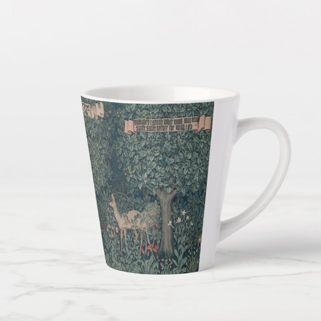 Greenery, Victorian Era Tapestry by Henry Dearle Latte Mug (Right)