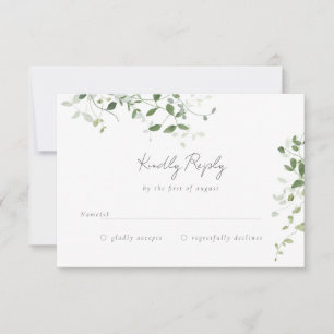 Greenery Vines  RSVP Card