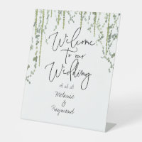 Greenery Vines Wedding Welcome To Our Wedding 