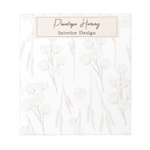 Greenery Watercolor Business Custom Modern Notepad