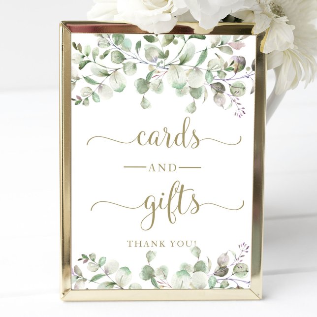 Greenery Watercolor Cards And Gifts Sign (Creator Uploaded)