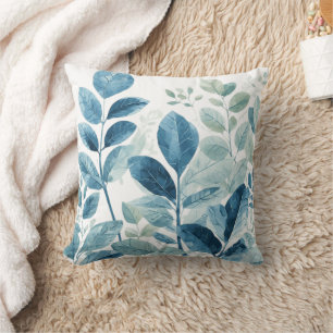 Greenery Watercolor Cushion