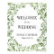 Greenery Watercolor Leaf Wreath Wedding Welcome
