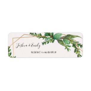 Greenery Wedding Adress Return Address Label