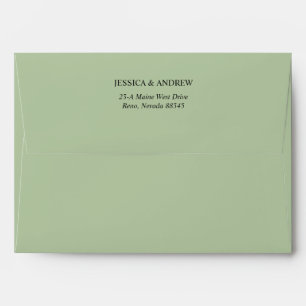 Greenery Wedding Birthday Celebration invitation Envelope