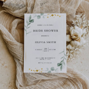 Greenery Wedding Bridal Shower Invitation