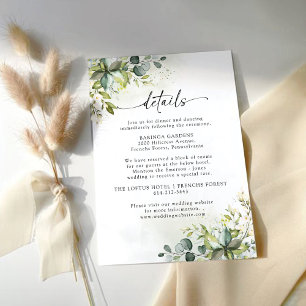 Greenery Wedding Ceremony Enclosure Card