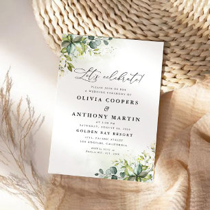 Greenery Wedding Ceremony Invitation