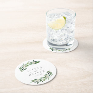 Greenery Wedding Coasters