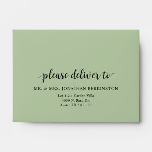 Greenery Wedding Envelope
