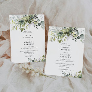 Greenery Wedding Invitation