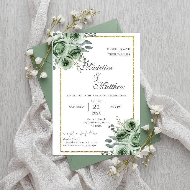 Greenery wedding  invitation (Creator Uploaded)