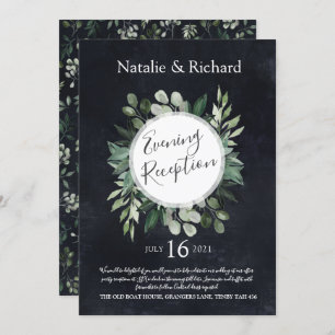Greenery Wedding Invite, Evening Reception Invitation
