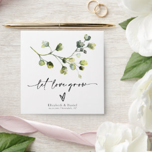 Greenery Wedding Let Love Grow Garden Seed Packet Envelope