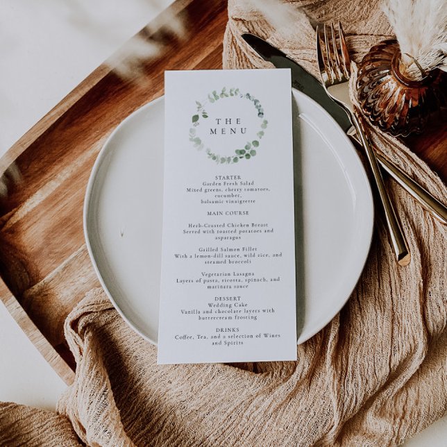 Greenery Wedding Menu (Creator Uploaded)
