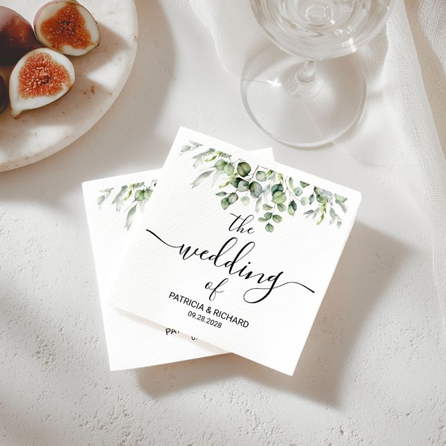 Greenery Wedding Napkins (Creator Uploaded)