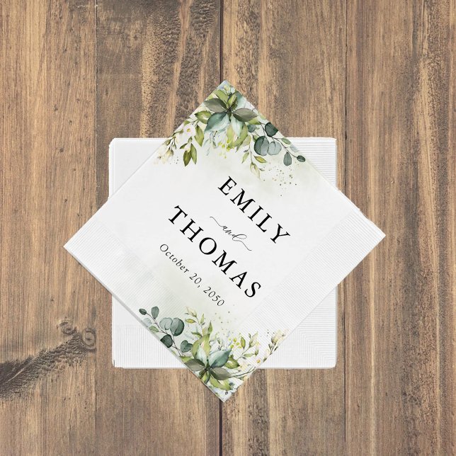 Greenery Wedding Napkins (Creator Uploaded)