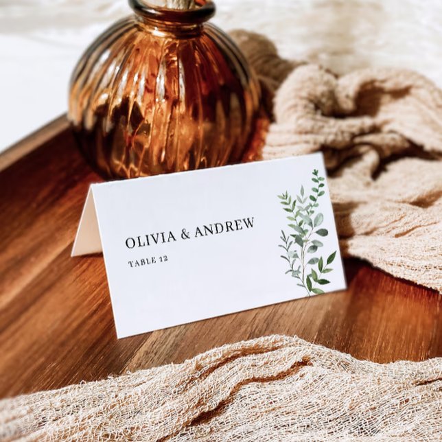 Greenery Wedding Place Cards Template (Greenery Wedding Place Cards Template)