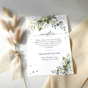 Greenery Wedding Reception Enclosure Card