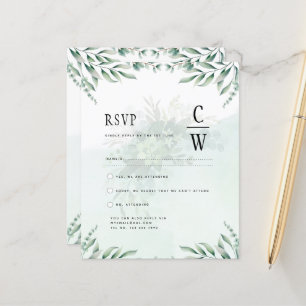 Greenery Wedding RSVP BUDGET