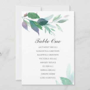 Greenery Wedding Seating Chart, Table Plan Invitation